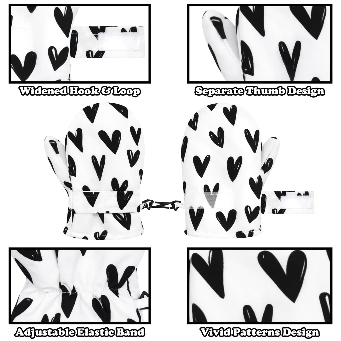 Sarfel Toddler Gloves Ages 2-4 Toddler Mittens Girl Toddler Waterproof Gloves Mittens For Toddler Girls Toddler Snow Mittens