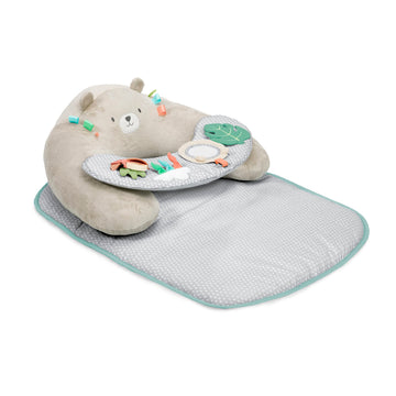 Ingenuity Cozy Prop 4-In-1 Sit Up & Prop Activity Mat, For Age Newborn & Up, Unisex, Toys - Nate The Bear