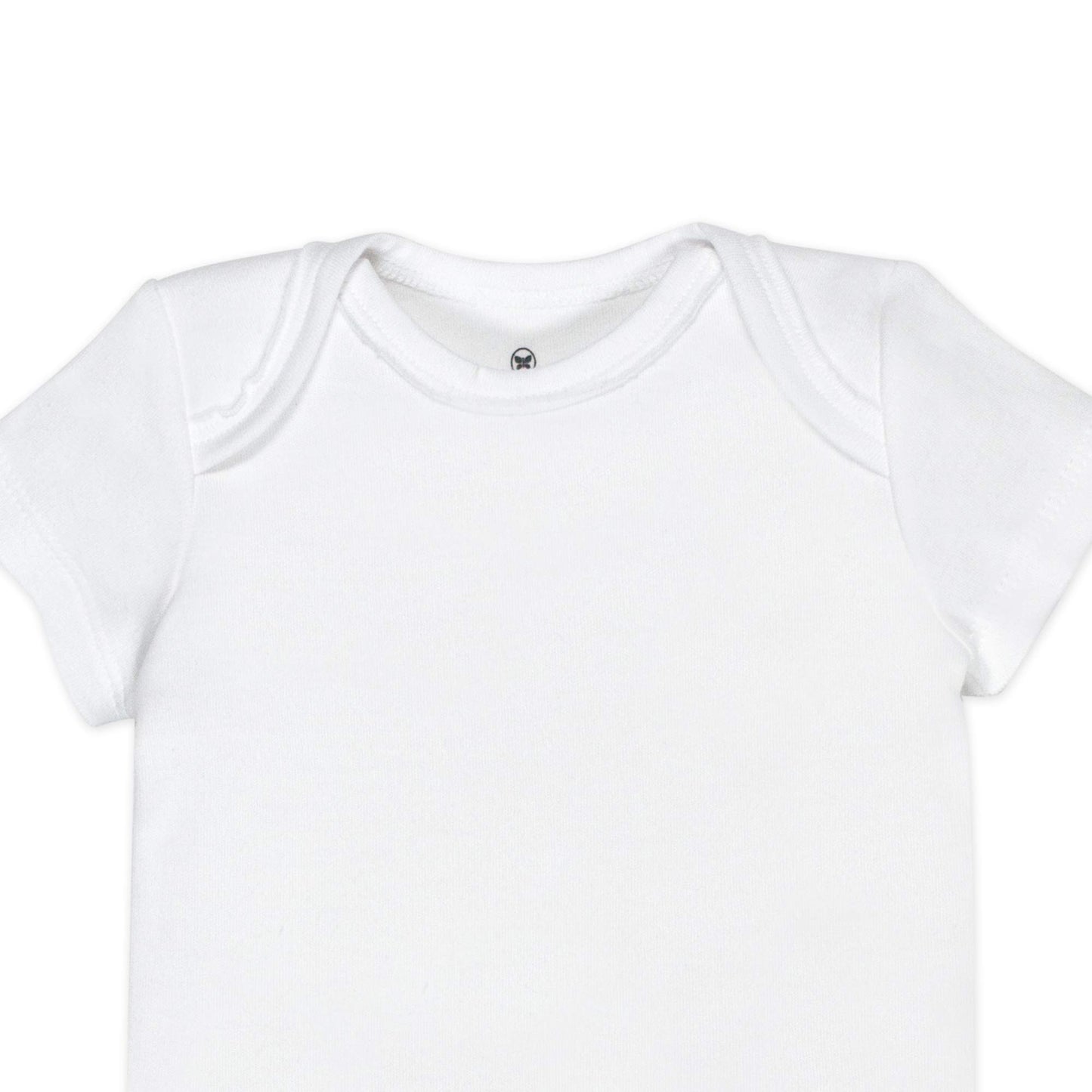 Honestbaby 10-Pack Short Sleeve Bodysuits One-Piece 100% Organic Cotton For Infant Baby Boys, Girls, Unisex, Bright White, Newbo