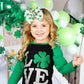 Lanmerry St.Patrick'S Day 5 Inch Sequins Bow Hair Clips Clover Glitter Bow Green Hairpins Alligator Barrettes Large Hair Bows Co