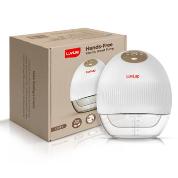 Luvlap Glory HandsFree Electric Breast Pump For Breastfeeding, Wearable, Portable, 4 Modes & 9 Suction Levels, TypeC Fast Char