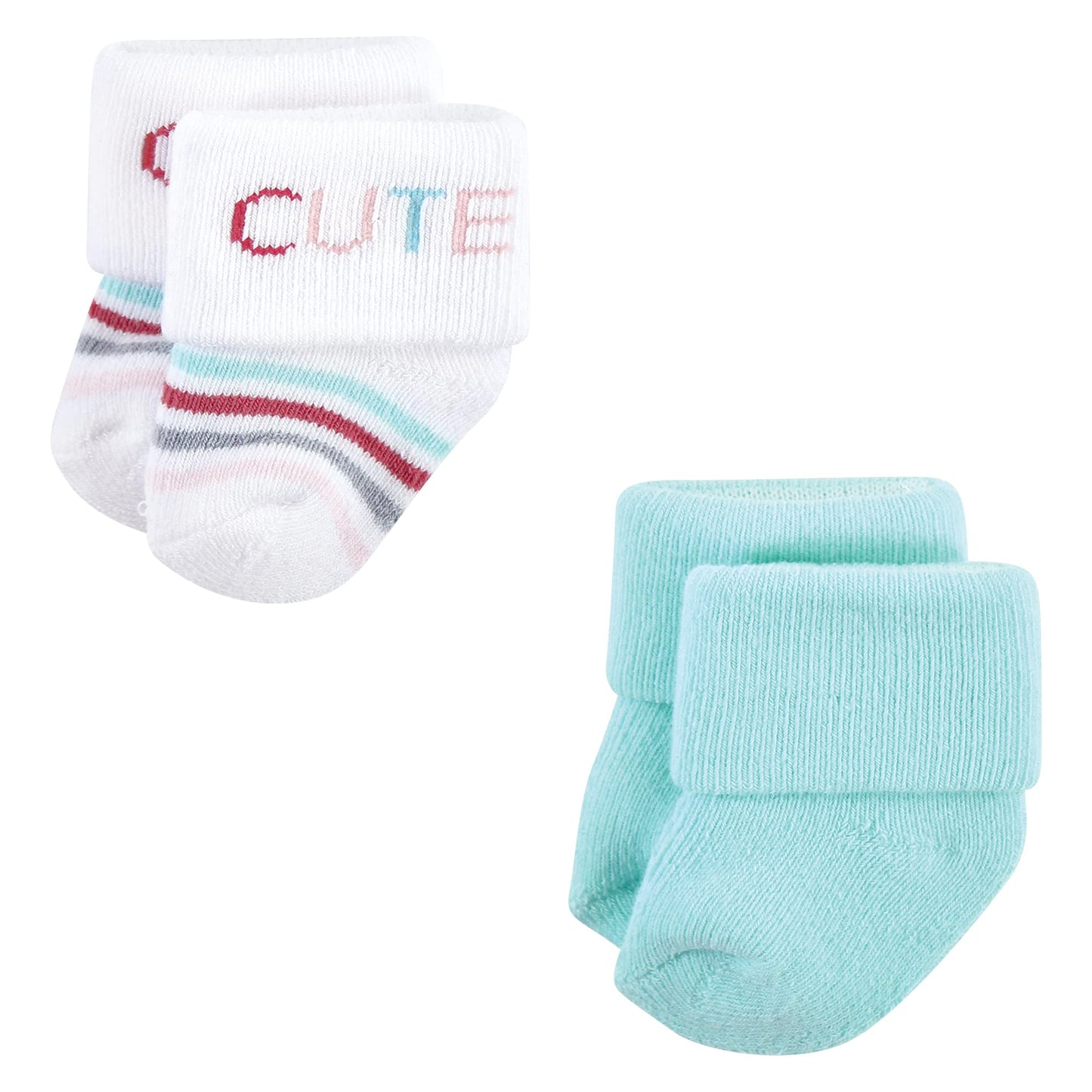 Hudson Baby Baby Girls Cotton Rich Newborn And Terry Socks, Strawberry 12-Pack, 0-6 Months Us
