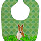 Carolines Treasures Shamrocks Baby Bib, Bull Terrier Red White, Large
