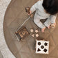 Uniklook Padded Quilted Leather Round 47' 120Cm Play Mat | Indoor Outdoor | Reversible Tan + Cream | Timmy Time Mat Crawling Pl