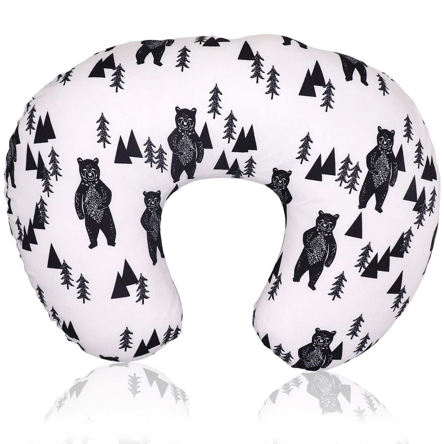 Tanofar Bear Nursing Pillow Cover, Breastfeeding Pillow Slipcover For Baby Boys & Girls, Nursing Pillow Case For Newborn, Soft F