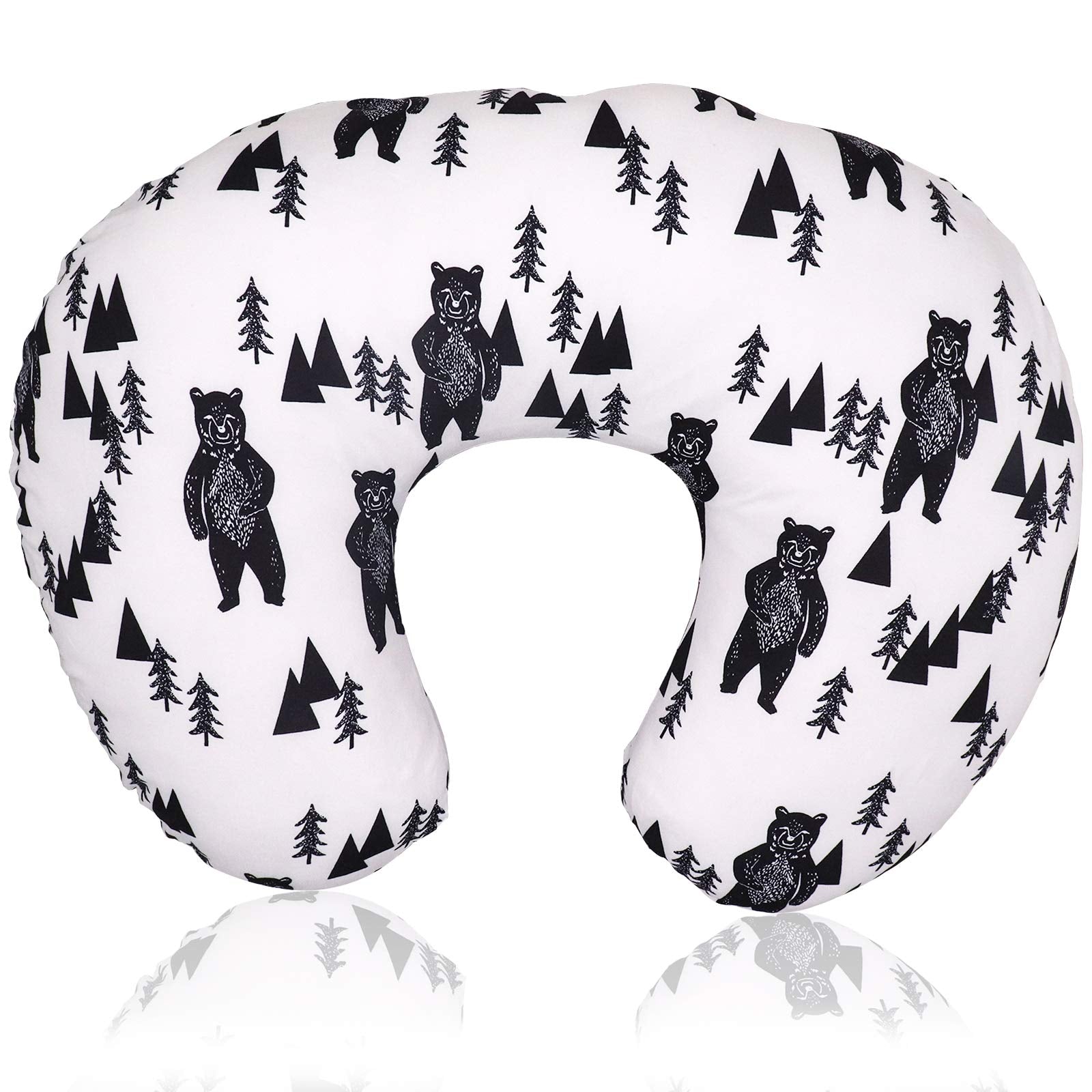 Tanofar Bear Nursing Pillow Cover, Breastfeeding Pillow Slipcover For Baby Boys & Girls, Nursing Pillow Case For Newborn, Soft F