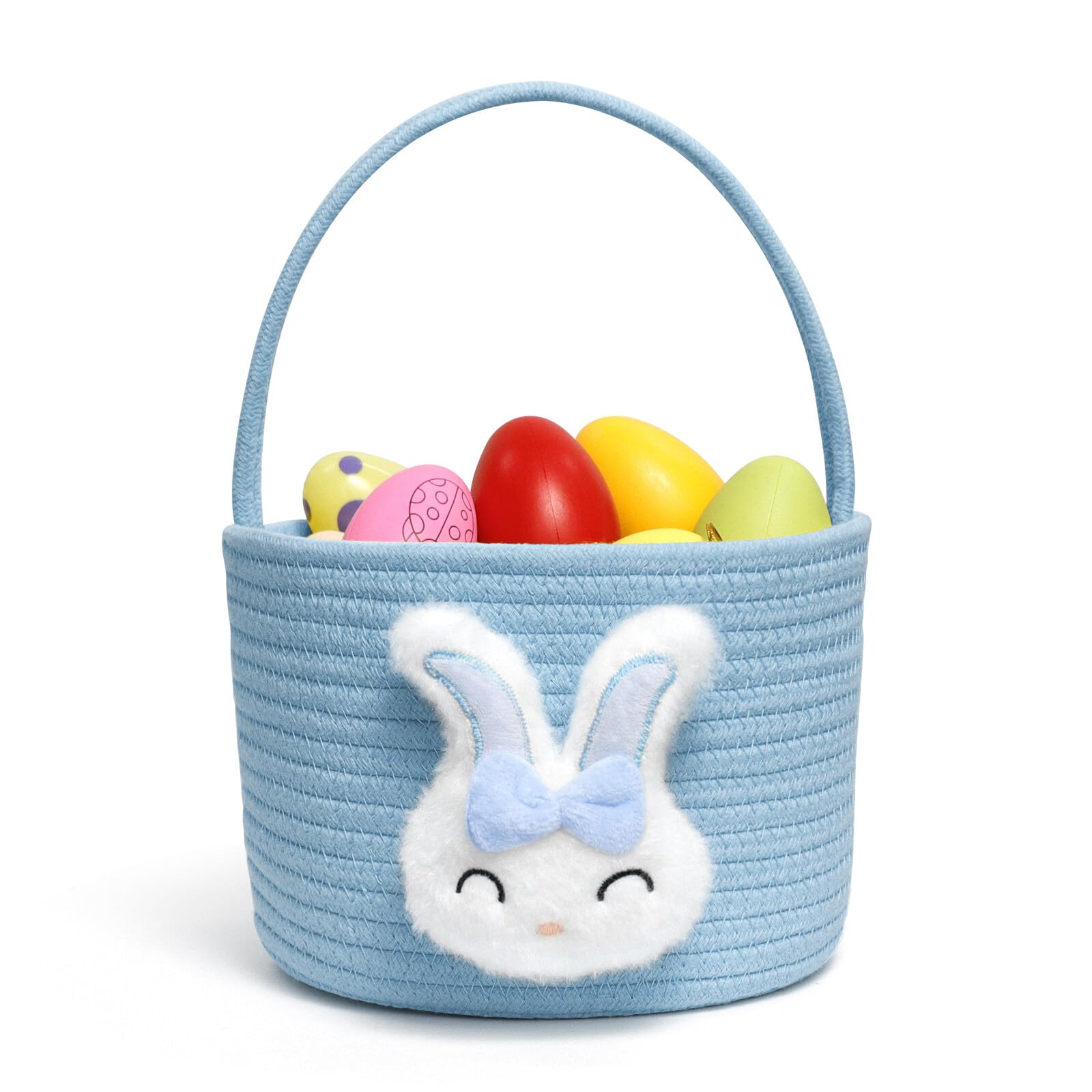 Coddsmz Easter Basket Easter Bunny Bags Easter Baskets Empty for Boys Girls Rabbit Bucket Tote for Easter Egg Easter Gifts Baske
