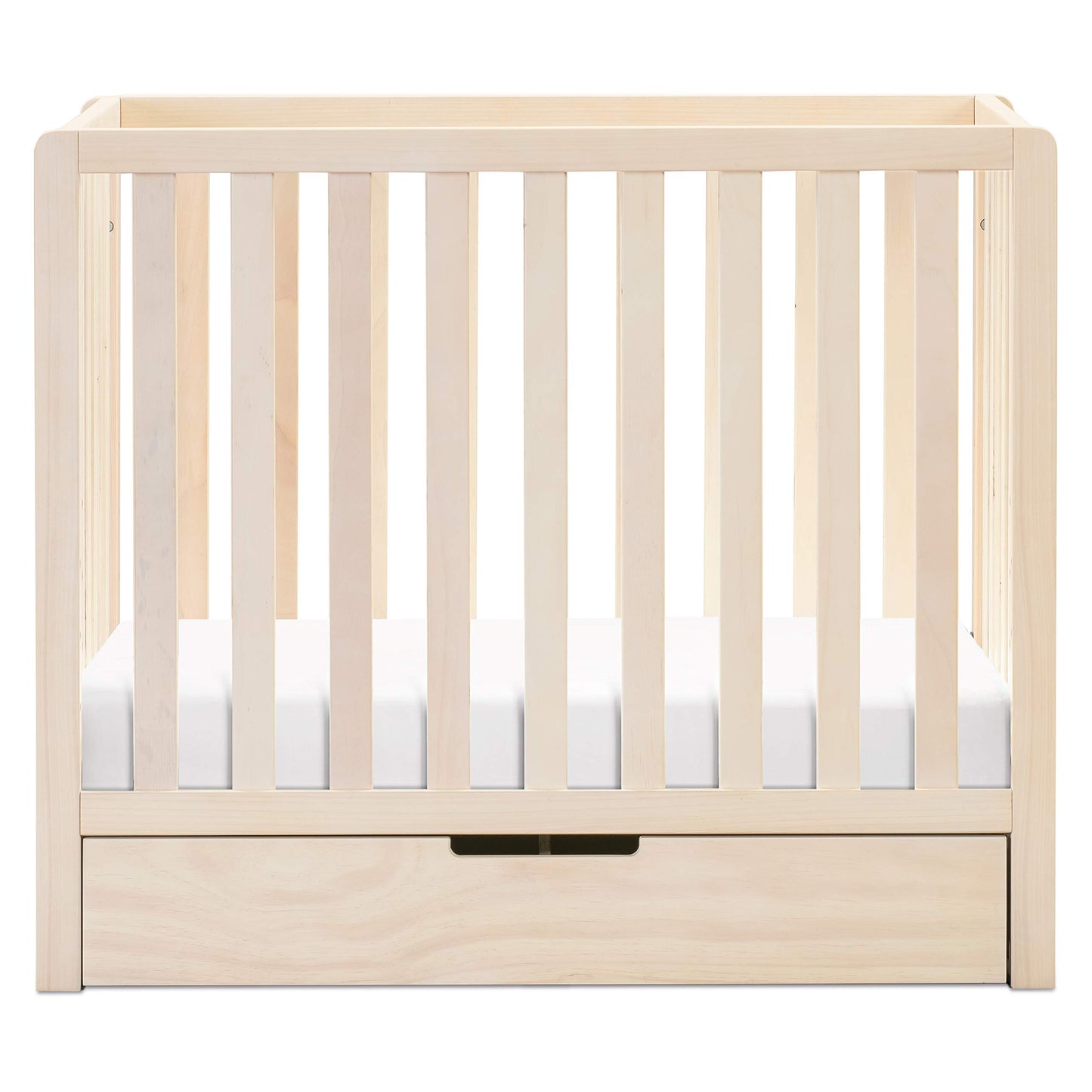 Carter'S By Davinci Colby 4-In-1 Convertible Mini Crib With Trundle Drawer In Washed Natural, Greenguard Gold Certified, Undercr