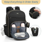 Momuvo Diaper Bag Backpack, Quilted Baby Bag With Changing Pad & Stroller Straps & Pacifier Case, Large Travel Diaper Bags For M