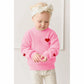 Boutikome Valentines Day Sweater Toddler Baby Girl Boy Heart Shirts Embroidery Knit Tops Spring Clothes Warm Winter Pullover(Pin
