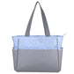 Diaper Bag Tote 5 Piece Set With Sun, Moon, And Stars, Wipes Pocket, Dirty Diaper Pouch, Changing Pad (Grey/Blue)