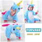 Tonwhar Kids' And Toddlers' Infant Tiger Dinosaur Animal Fancy Dress Costume Outfit Hooded Romper Jumpsuit
