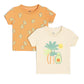 Miniklub Cotton Pack Of 2 Half Sleeve Cartoon Printed Tees (03M)