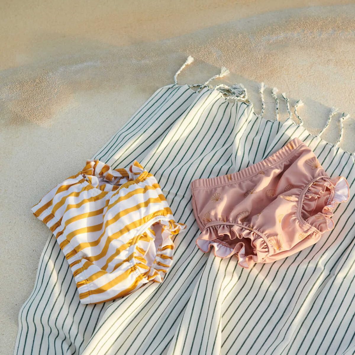 Ldioif Infant Baby Girl Swim Diapers Washable Reusable Swimming Diaper Bpa Free Swimmers Swim Pants Ruffle Water Diapers 3-9M