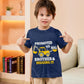 Funnycokid Big Brother Shirt 4T 3T Bulldozers Construction Digging It Boys Promoted To Big Brother T-Shirt For Toddler Blue Size
