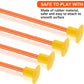 Skylety 10 Pieces Replacement Suction Cup Toy Replacement Rubber Tip for Toy (Orange)