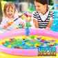 CozyBomB Magnetic Fishing Toys Game Set for Kids | Water Table Bathtub Kiddie Pool Party with Pole Rod Net, Plastic Floating Fis