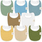 8-Pack Organic Baby Bibs For Boys, Girls - Soft Cotton Drooling And Teething Baby Bibs, Baby Girl Bibs, Baby Boy Bibs, Baby Droo