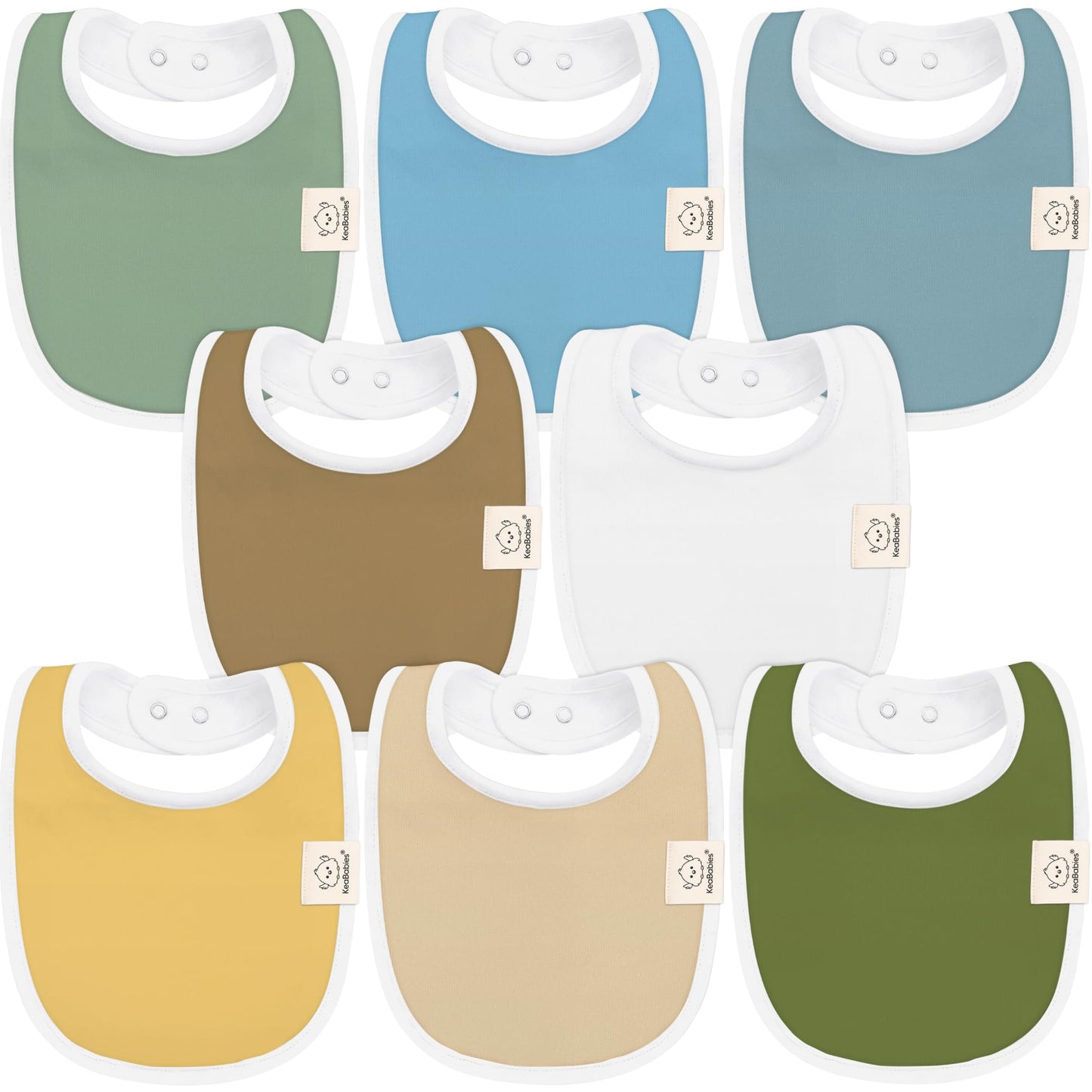 8-Pack Organic Baby Bibs For Boys, Girls - Soft Cotton Drooling And Teething Baby Bibs, Baby Girl Bibs, Baby Boy Bibs, Baby Droo