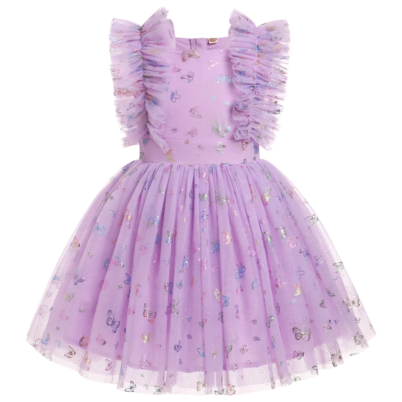 Girls Beach Dress, Girls Dresses - Floral Sequin Boho Pleated Casual Swing Summer Ruffle Dresses For Kids Princess Wedding Guest