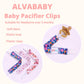 Alvababy Pacifier Clips Floral 8 Packs Paci Clip Holder Leashes For Baby Girls Fits Teething Rings
