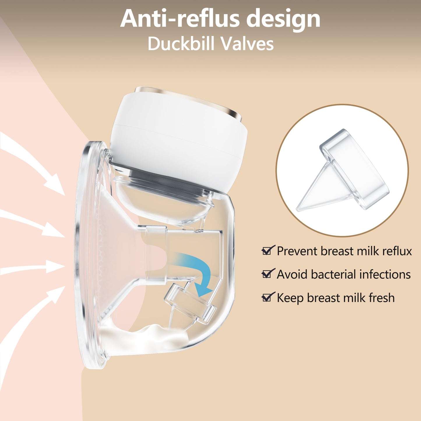Hands Free Breast Pump, Wearable Breast Pump Portable Breast Pump Electric Breast Pump Hands Free,3 Modes-9 Levels Painless Low