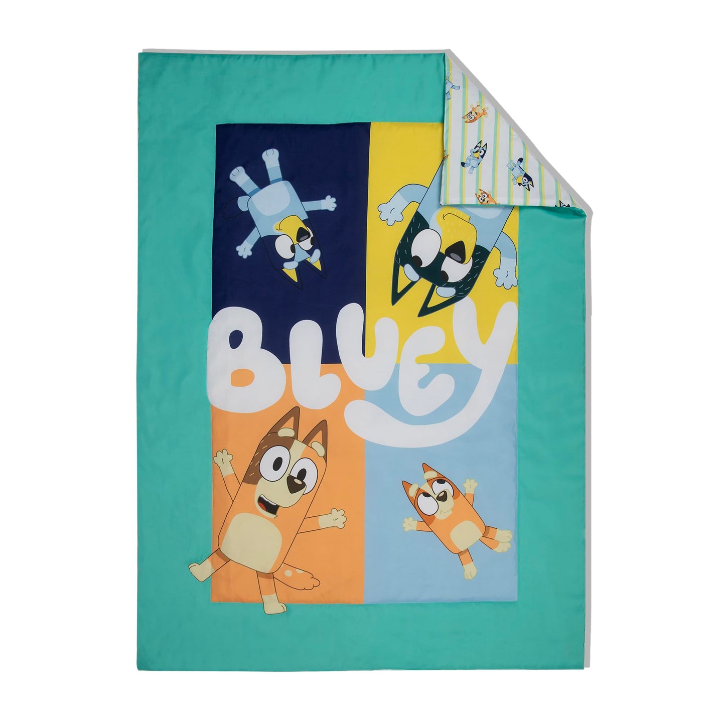 Bluey 4 Piece Toddler Bedding Set - Includes Comforter, Sheet Set - Fitted + Top Sheet + Reversible Pillowcase For Boys Or Girls