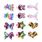 Zanwell Hair Clips For Girls,12Pcs Sparkly Fully Ribbon Lined Baby Hair Clips,Cute Hair Accessories For Teens Girls Toddler Baby