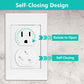 Outlet Covers (18 Pack) Outlet Plug Covers Self-Closing Design Swivel Child Proof Outlet Covers Durable Abs Plastic 3-Prong Elec