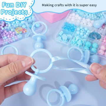 50 Pacifiers For Baby Shower Game Boy, 2.75 Plastic Pacifiers Baby Shower Game, Bulk Baby Shower Pacifiers For Gender Reveal Bab