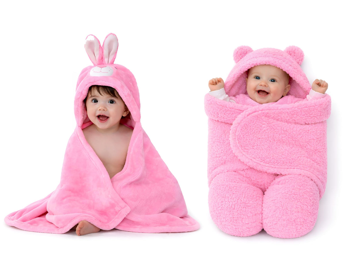 First Kick Baby Blanket Newborn Gift Pack Of Swaddle Wrapper, 09 Months, Length 68 Cm X Width 68 Cm