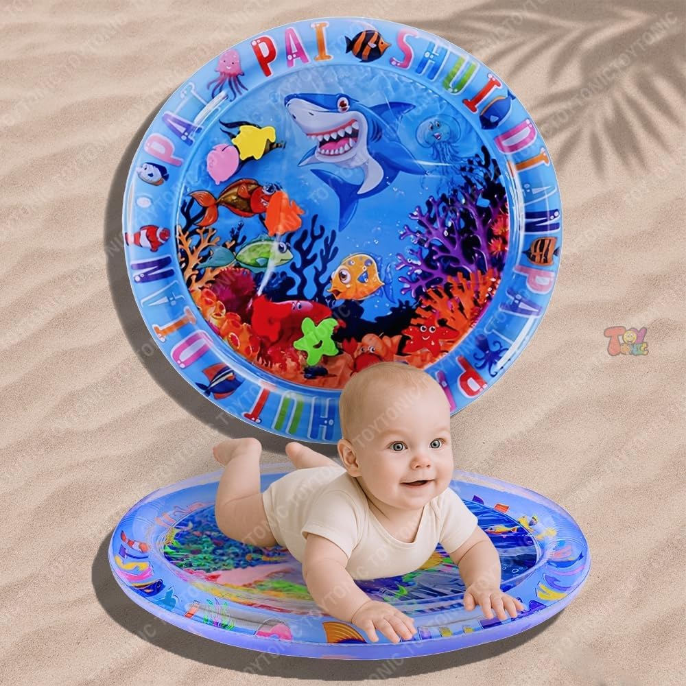 Toytonic Tummy Time Water Mat For Babies | Sensory Play Gym For 612 Months | Newborn Baby Essentials | WaterFilled Activity Ma