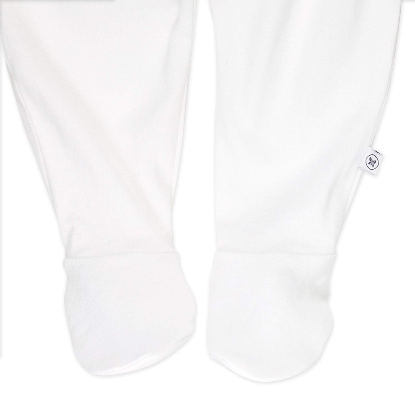 Honestbaby Unisex Baby 3-Pack Footed Roomy Fit Pull On Bottoms 100% Organic Cotton For Infant Boys, Girls, Pants, Bright White,