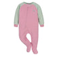 Gerber Baby Girls Toddler Loose Fit Flame Resistant Fleece Footed Pajamas 2-Pack Rainbow Green 4T