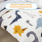 Wongs Bedding Dinosaur Toddler Bedding Set Ultra Soft Microfiber Toddler Comforter For Baby Girls Boys 4 Pieces Includes Comfort