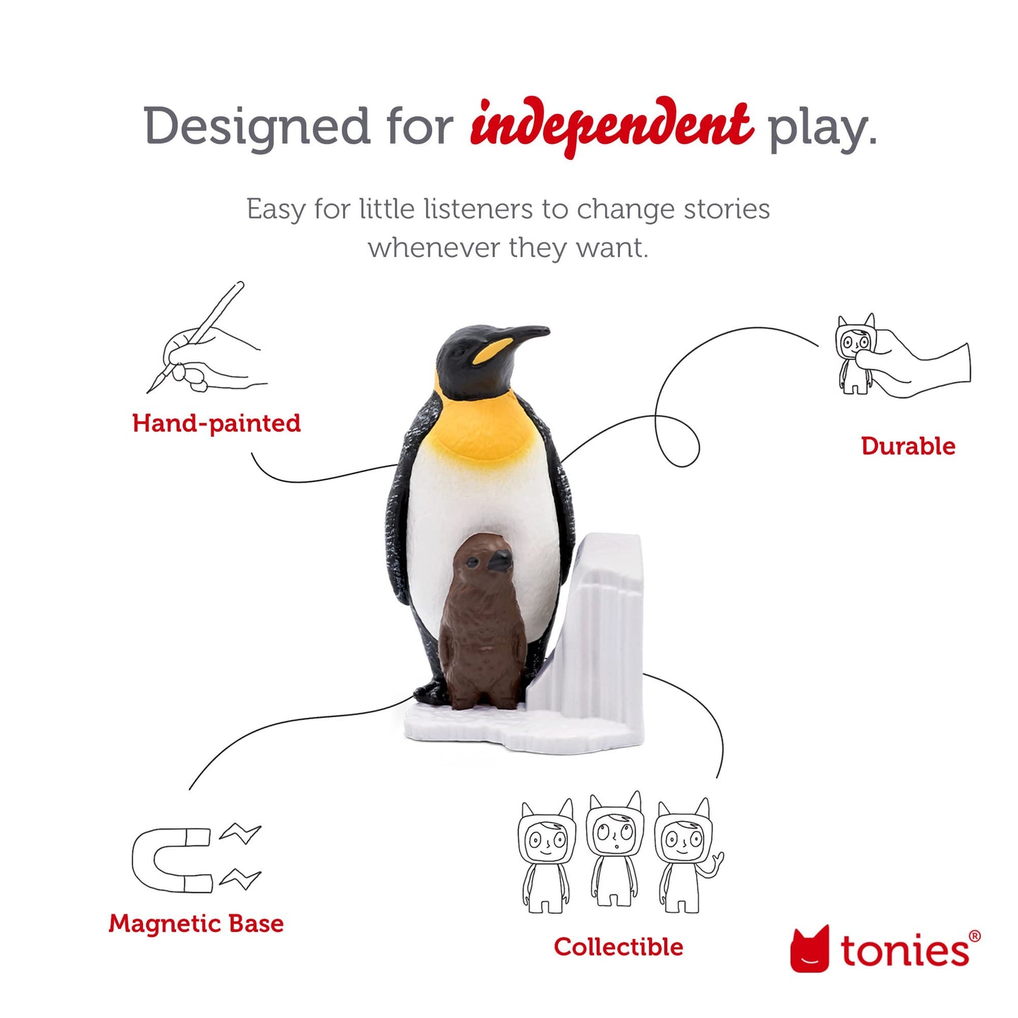 NATIONAL GEOGRAPHIC Penguin Audio Play Character for Tonies
