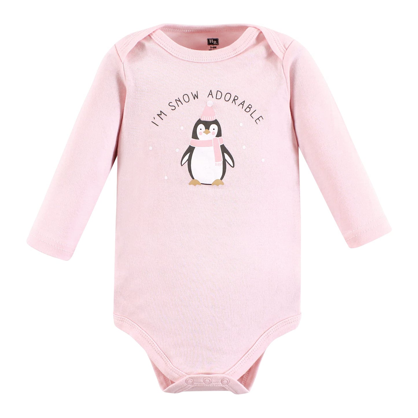 Hudson Baby Unisex Baby Cotton Long-Sleeve Bodysuits, Girl Arctic Animals, 6-9 Months