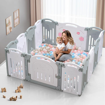 Baby Playpen, Uanlauo Safety Play Yard, Easy Assemble Play Pens For Babies And Toddlers, Sturdy Baby Gate Playpen, Toddler Playp