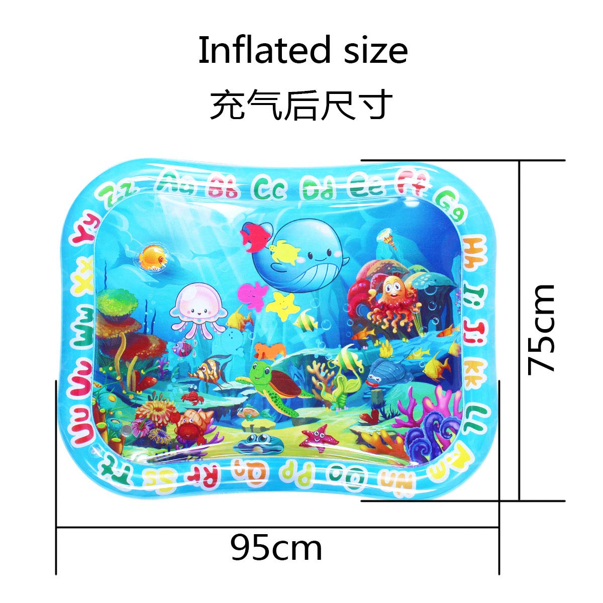 Zhuynxir Extra Big Infant Water Mat, Large Water Play Mat, Seas And Oceans Tummy Baby Toys With Bb Call, Fun Early Development A