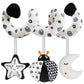 GKDOMS Baby Spiral Hanging Stroller and Car Seat Toys Black and White High Contrast Sensory Toy Newborn Plush Activity Toys Than