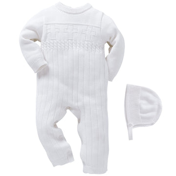 Booulfi Baby Boy'S Christening Baptism Outfits Suit With Hat