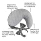 Boppy Anywhere Travel Nursing Pillow, Soft Gray, Plus Sized To Petite With Stretch Belt, Portable Nursing Pillow, Breastfeeding