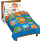 Jay Franco Blippi & Meekah Trucks Toddler Comforter Set - 4 Piece Blue Bedding Sheet Set & Pillow Cover - Super Soft Microfiber