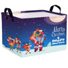 ASKETAM Empty Large Christmas Basket for Gifts Women Collapsible Storage Bin Kids Toy Box Holiday D  cor (Santa Claus Gift)