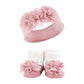 Hudson Baby Baby Girls' Headband And Socks Giftset, Pink Green, One Size