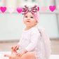 Red Pink Heart Baby Bow Headbands Sequin Bows Glitter Hair Bow For Girts Toddler Red Pink Baby Headband Bows 6-24 Months.(Fd104)