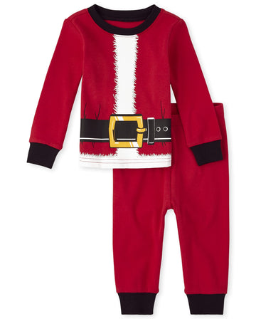 The Children'S Place Baby Girls Family Matching Christmas Holiday Sets, Snug Fit 100% Cotton, Pajama Set, Santa Suit, 2T Us