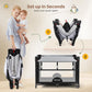 Smelluck Baby Portable Playard, Foldable Bedside Bassinet Baby Crib With Removable Changing Table And Organizer, Adjustable Heig