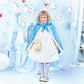 Unittype Winter Fur Princess Hooded Cape Cloak Costume Princess Dress Up For Girls Kids Toddlers Birthday Party Cosplay(3-4 Year