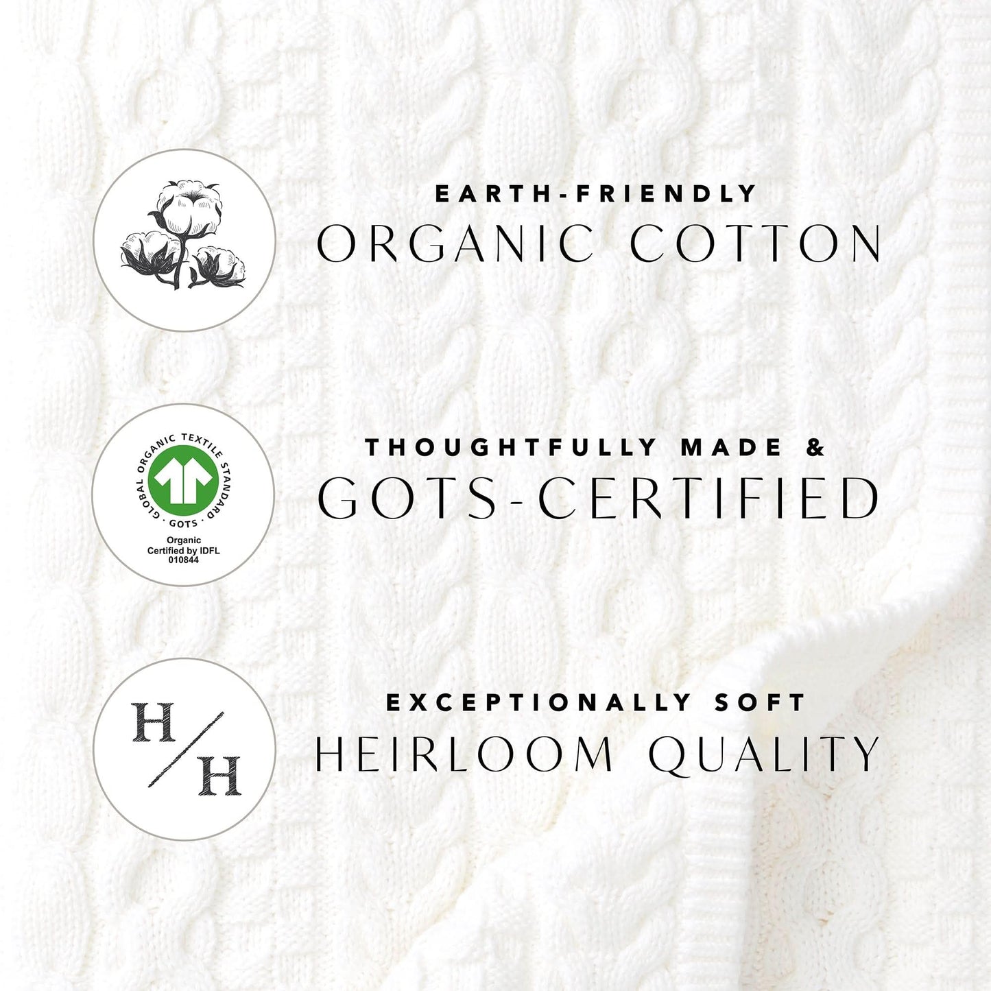Hope & Henry Layette Soft White Cable Knit Sweater Romper